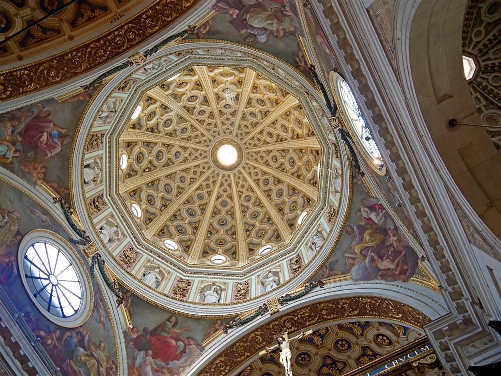 Milan (Italy) - Sight of Inside of the dome of Santa Maria dei Miracoli